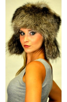 Raccoon fur hat - Ushanka